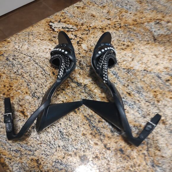 Michael Kors Black Heeled Sandals Size 10M - Picture 7 of 10